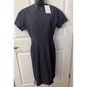 MM. Lafleur Gayle in Orbit Blue Vine Jacquard Sheath Dress Size 4- $195‎ NWT